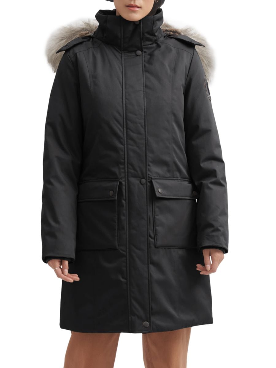 

Парка Sienna III с капюшоном из искусственного меха без перьев TOBOGGAN CANADA, цвет Black Silver, Черный, Парка Sienna III с капюшоном из искусственного меха без перьев TOBOGGAN CANADA, цвет Black Silver