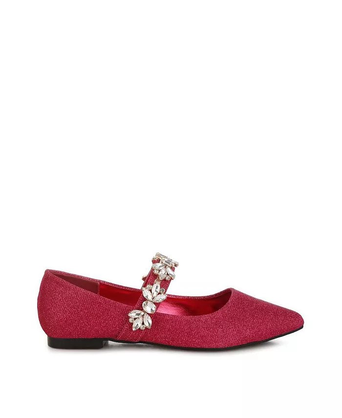 Женские балетки Flavia Diamante с брошью и блестками Rag & Co, розовый