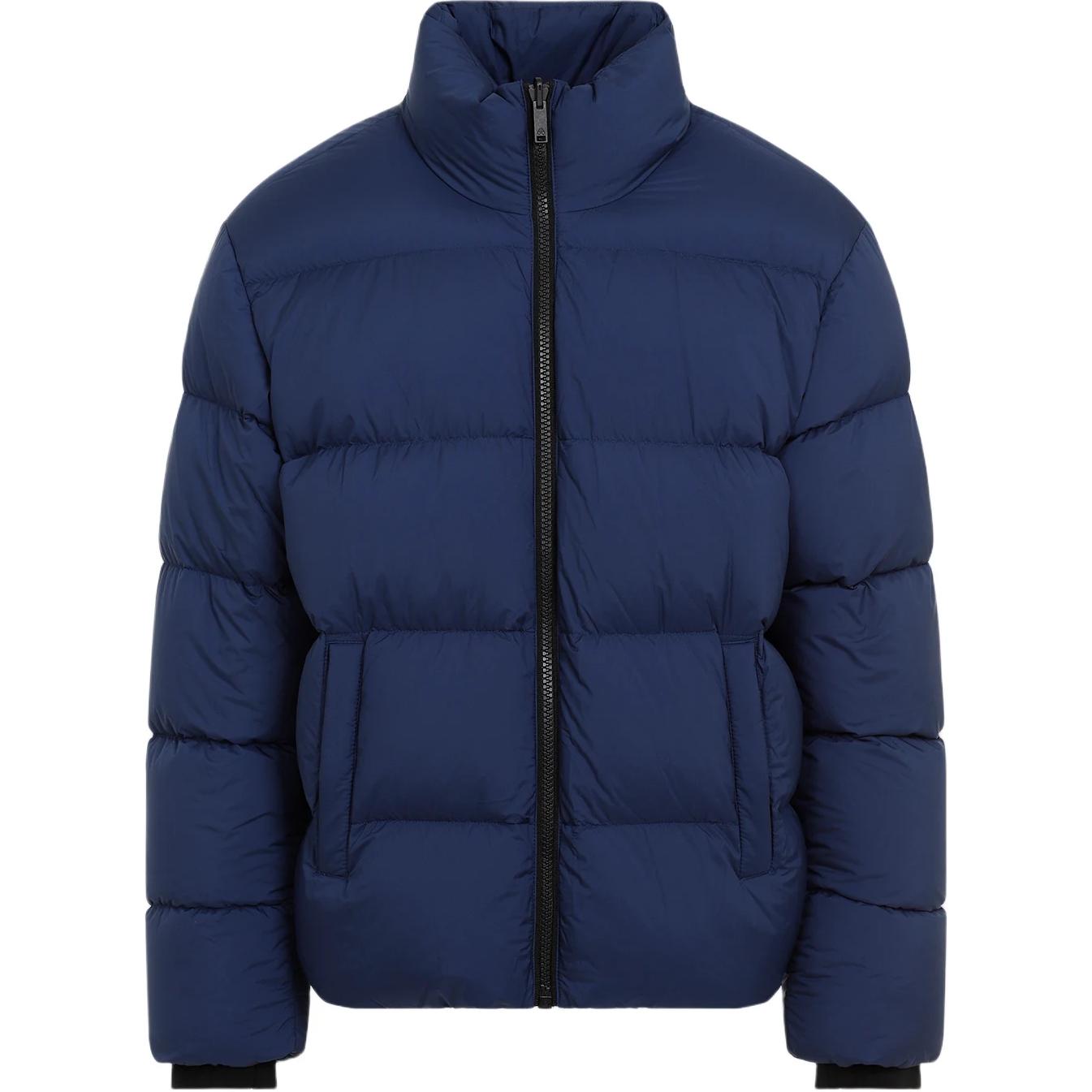 

Moose Knuckles Стеганая куртка пуховик с логотипом, Dark Blue