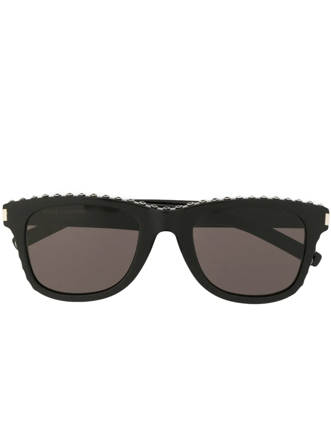 

Saint Laurent Eyewear солнцезащитные очки в квадратной оправе с заклепками, черный