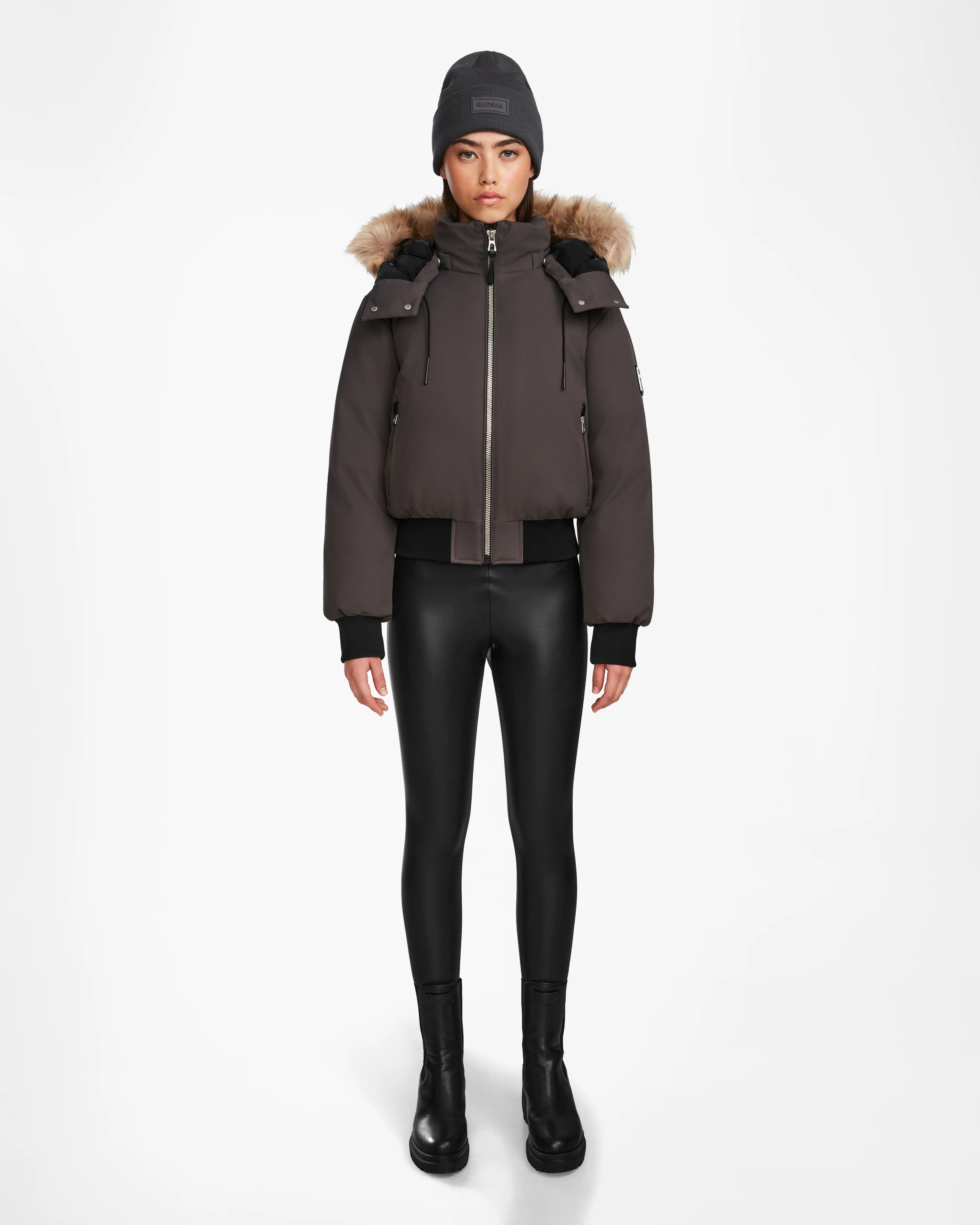 

Женская пуховая куртка-бомбер Maude Rudsak, серый