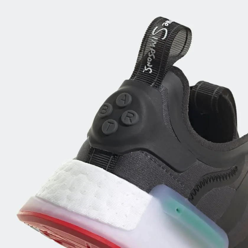 Детские кроссовки для бега Adidas NMD_V3, серый/черный/белый — фото 2
