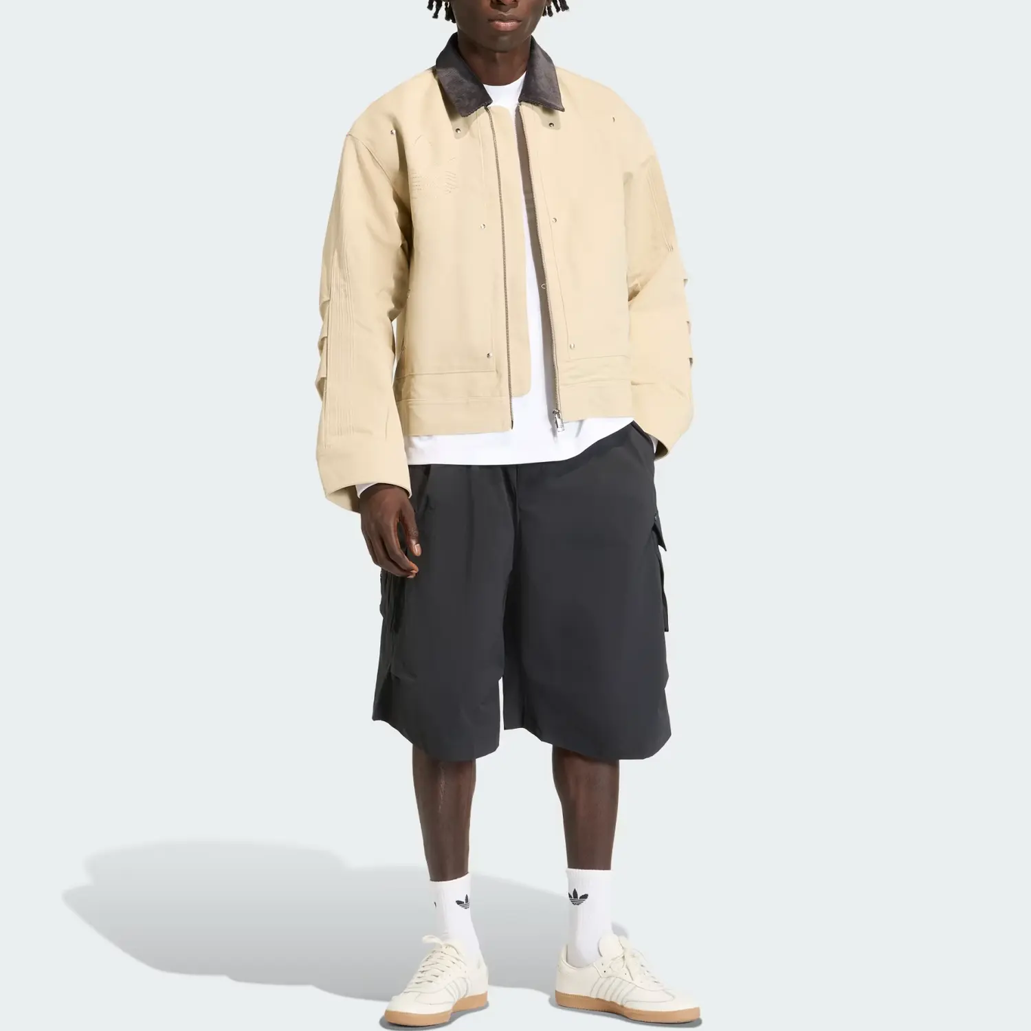 Куртка Premium Essentials для мужчин Adidas Originals, stone хаки — фото 3