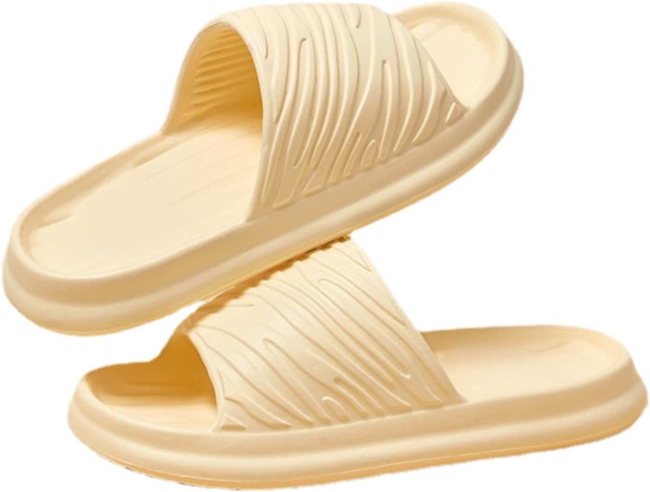 

Тапочки-подушечки для женщин и мужчин, шлепанцы, сандалии для душа, шлепанцы Cloud Slides с толстой подошвой Srdmuph, желтый