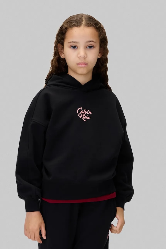 

Детская хлопковая толстовка Calvin Klein Jeans, черный