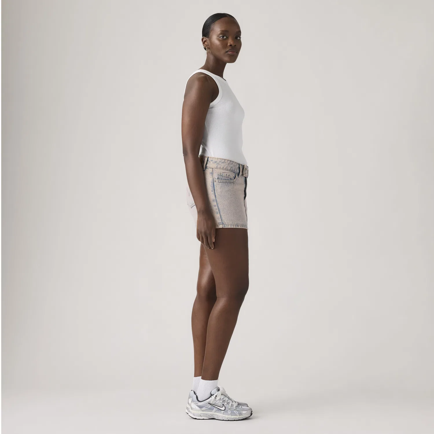 Супернизкая мини-юбка Levi's, Pink — фото 4