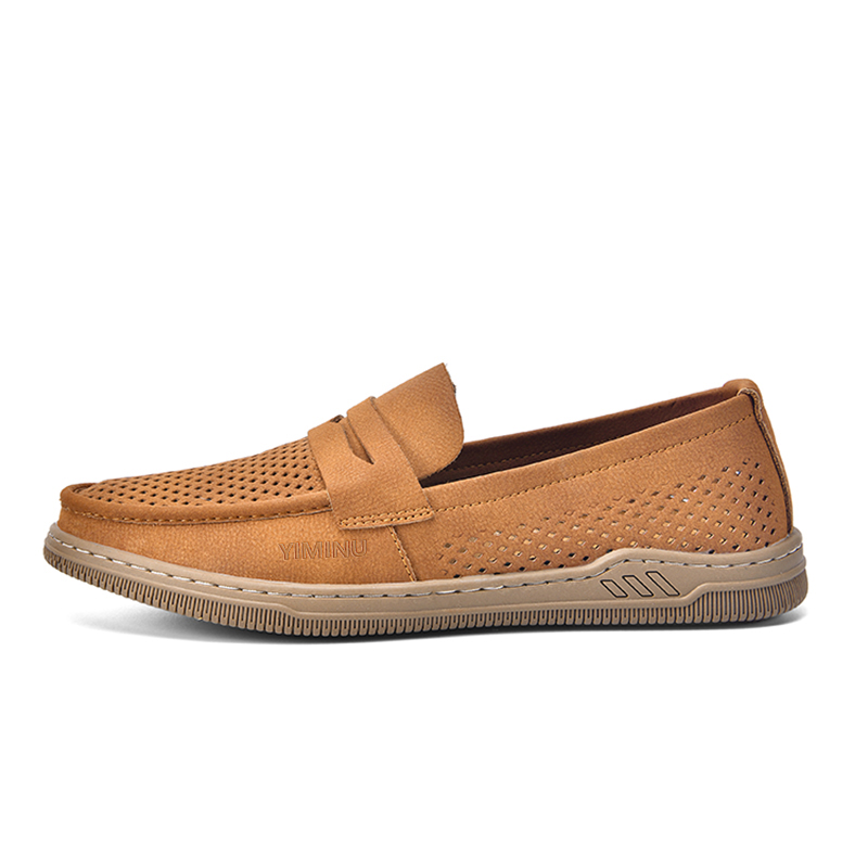 

Eminu Мужские повседневные кожаные туфли низкие желто-коричневые, цвет Yellow Brown