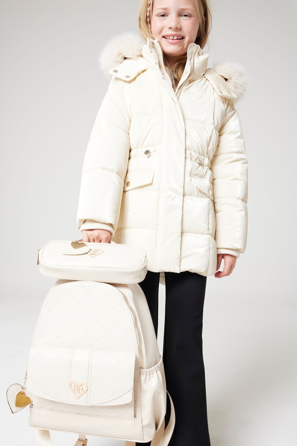 

Брюки для девочек Snaffle Kickflare из 100% хлопка River Island, черный