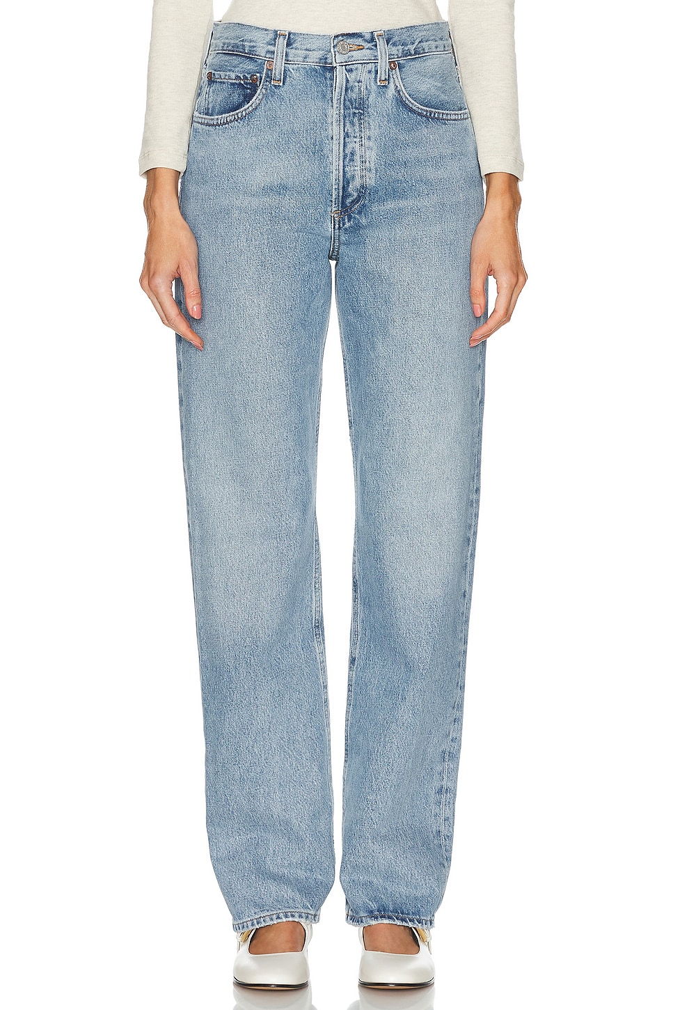 

Kelly High Rise Relaxed Straight Джинсы Agolde, Harmonic