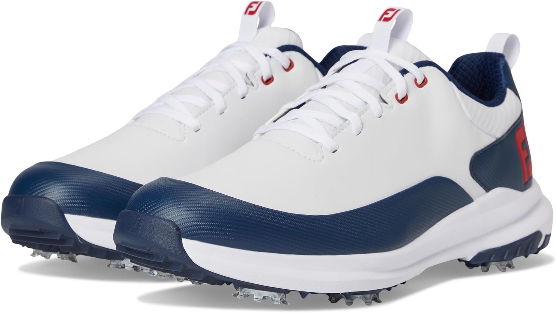 

Кроссовки FootJoy Tour Rival Golf Shoes, цвет White/Navy/Red