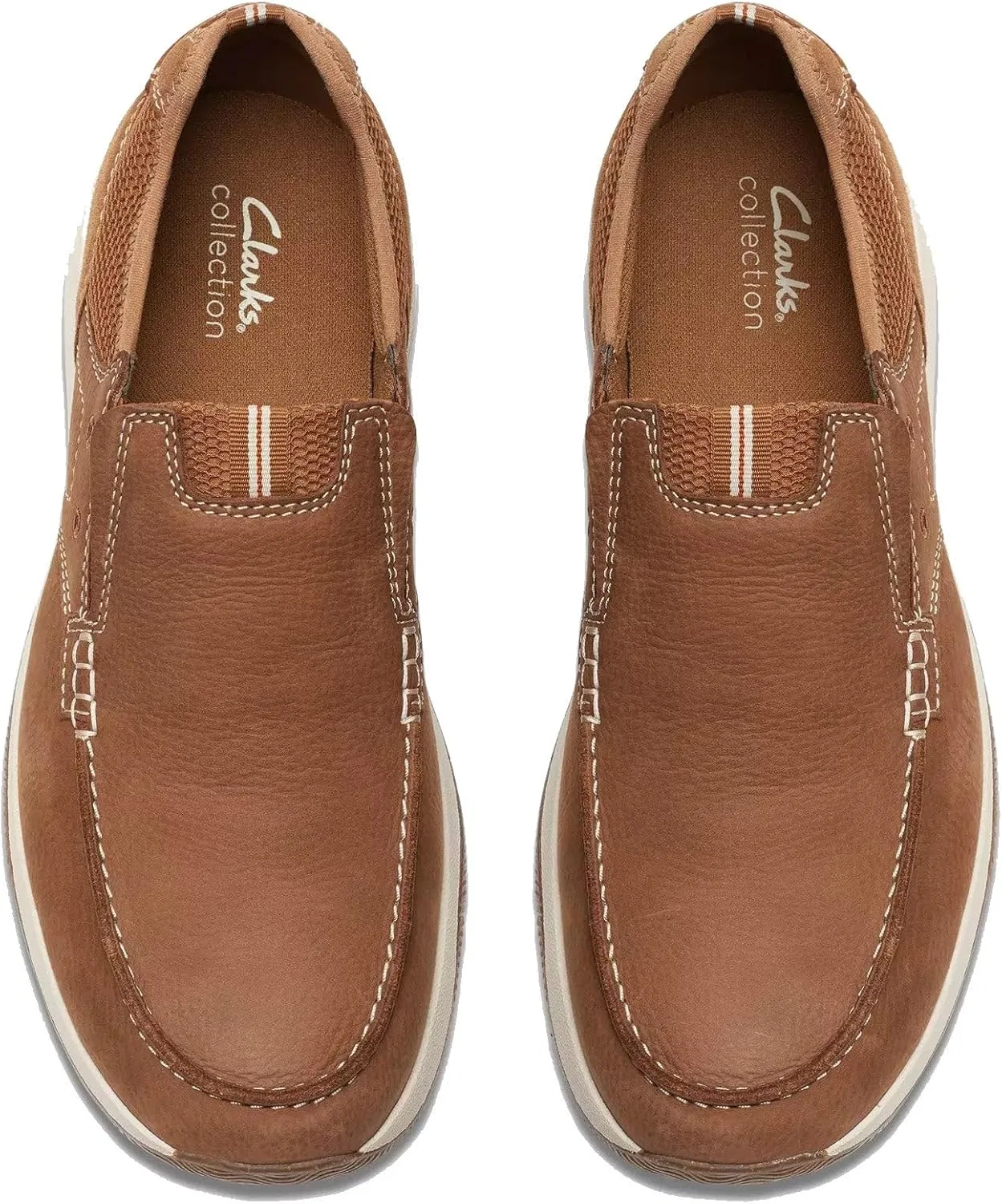 Мужские лоферы Clarks Sailview Step Extra Wide, Brown — фото 4