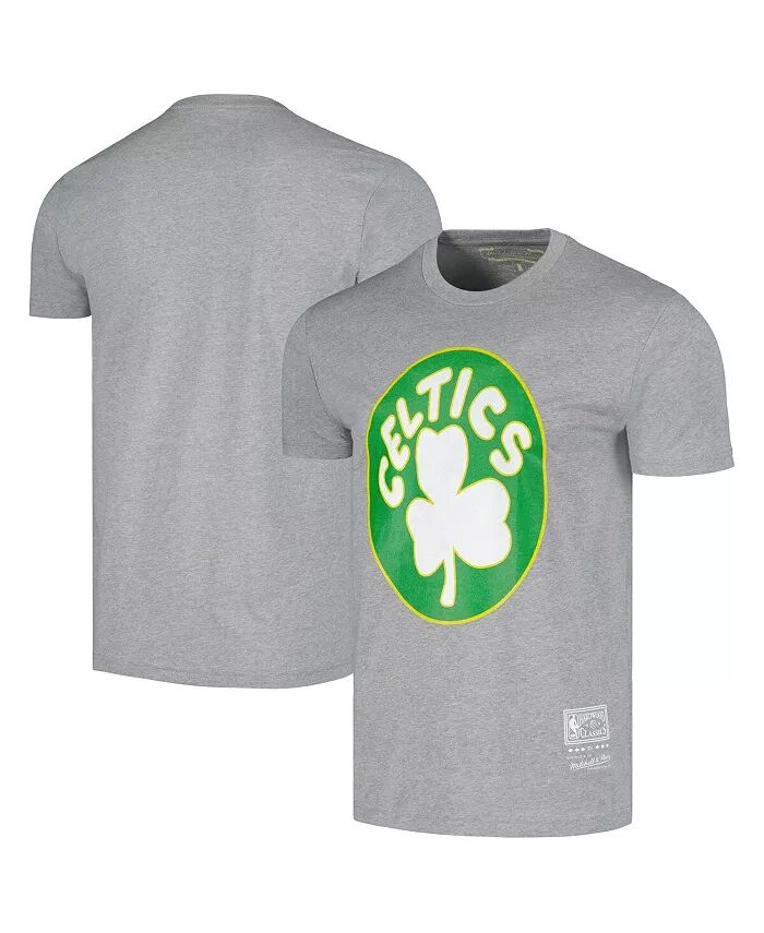 

Футболка мужская и женская Heather Grey Boston Celtics Hardwood Classics MVP Throwback с логотипом Mitchell & Ness