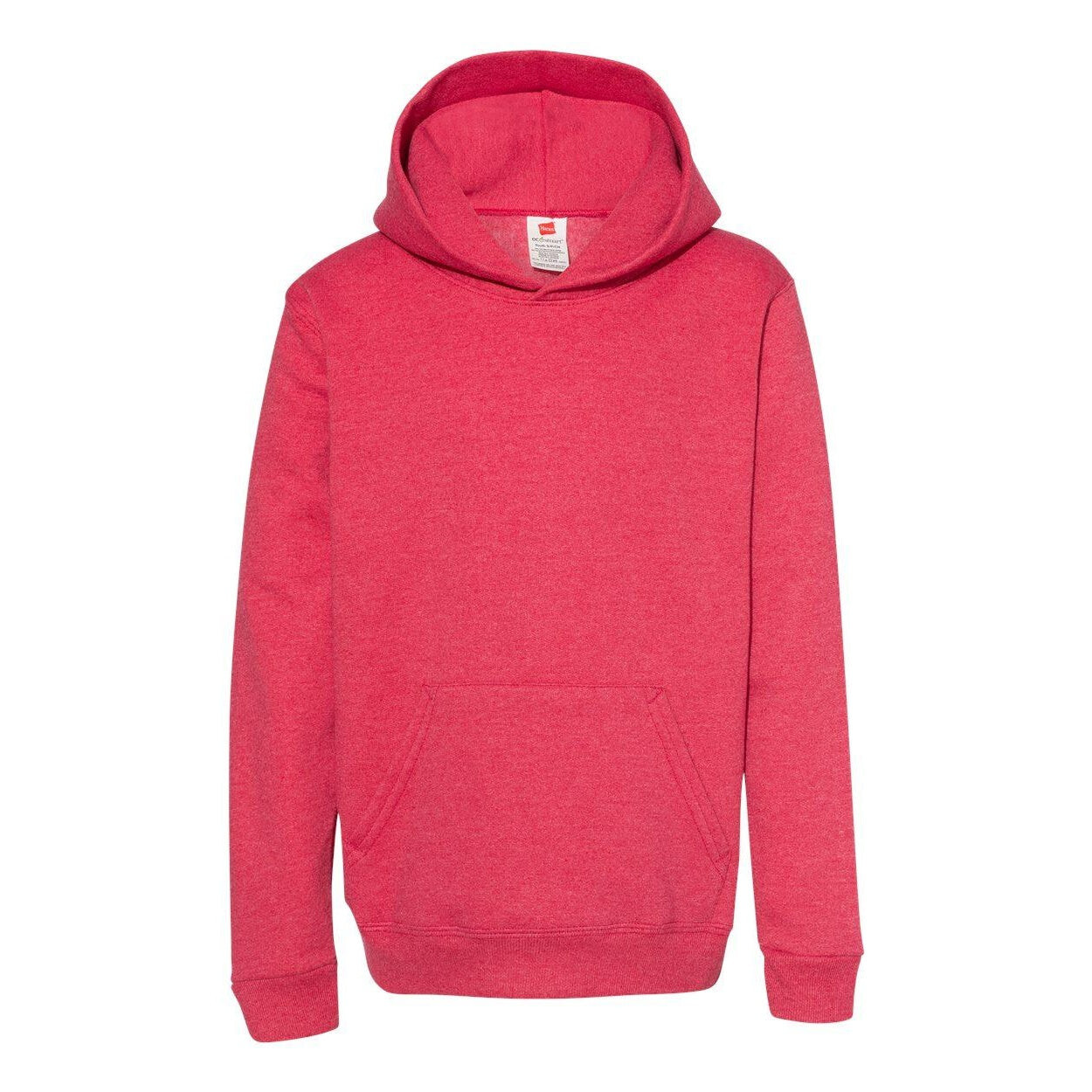 

Молодежная толстовка с капюшоном Hanes Ecosmart, цвет Heather Red