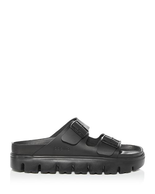 Женские массивные сандалии без шнуровки Arizona со стелькой с пряжками Birkenstock, цвет Black — фото 2