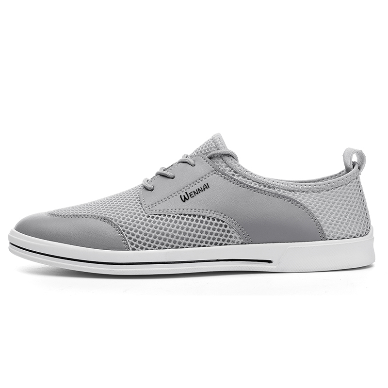 

Повседневные туфли мужские серые Wen Nai, Gray Lace-Up