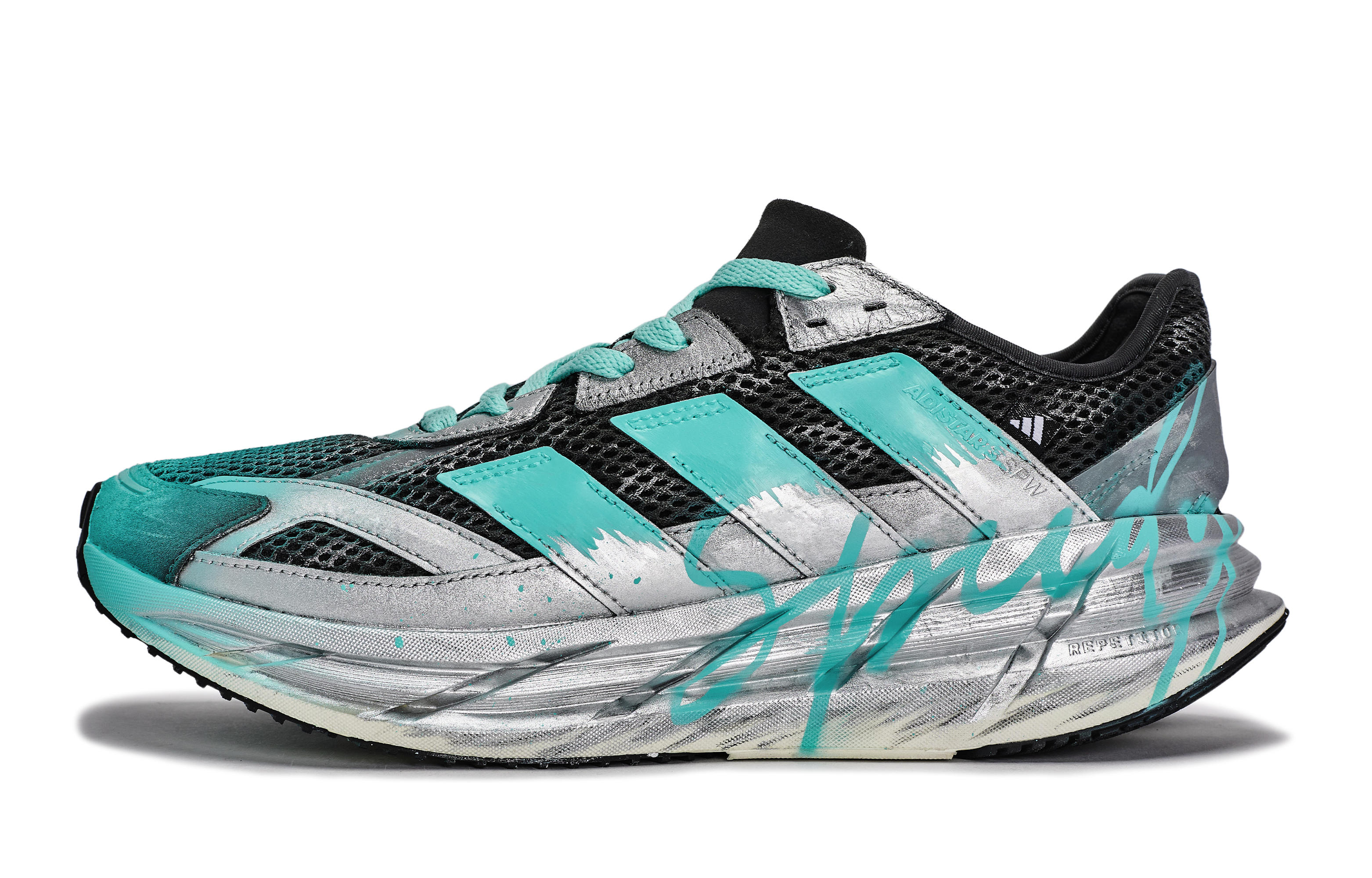 

Adidas Adistar 3 устойчивые к истиранию низкие кроссовки unisex black silver blue