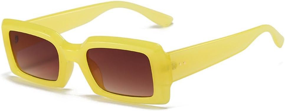 

Солнцезащитные очки LVTFCO Fashion Street Snap для женщин и мужчин, модные, розово-красные, летние, с защитой от УФ-излучения UV400, ретро, ​​маленькие прямоугольные, Yellow