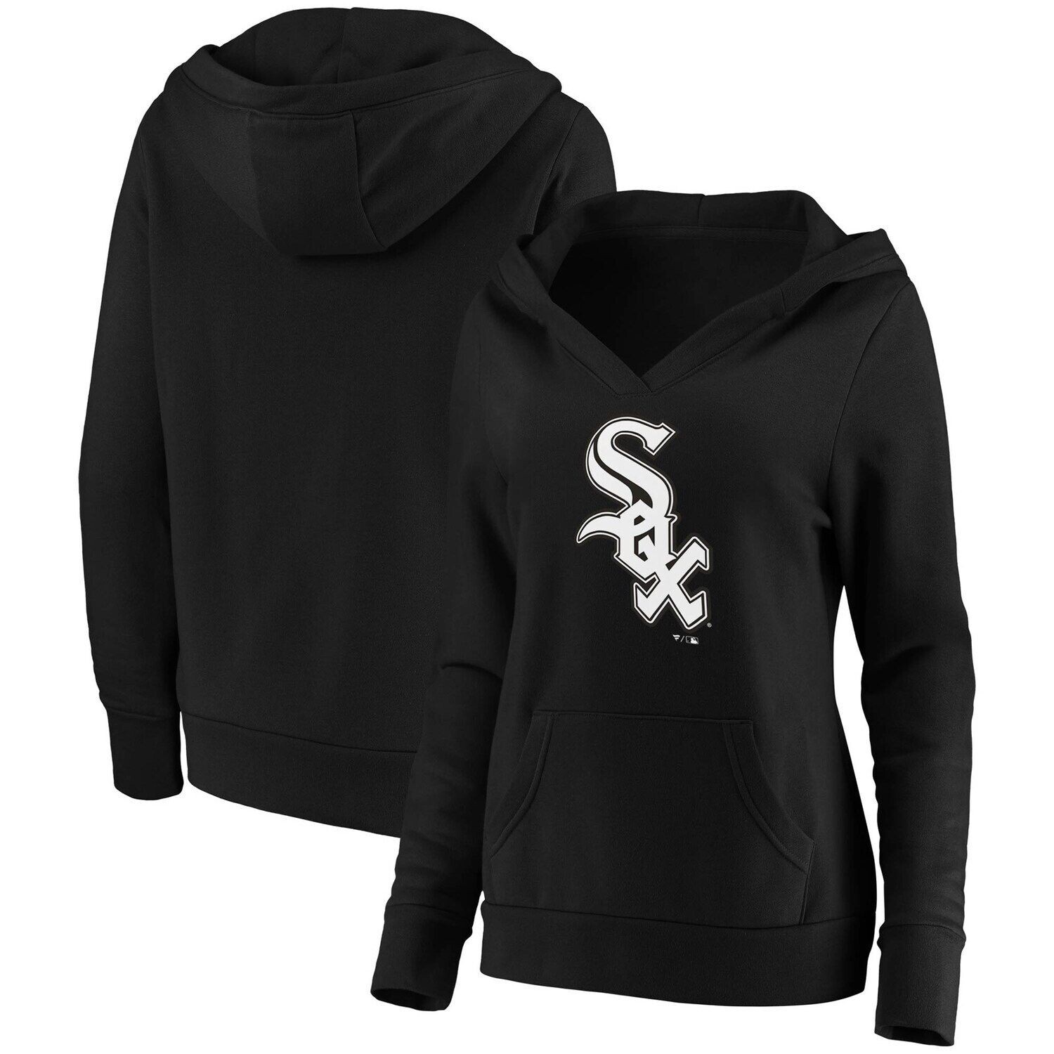 

Женский пуловер с капюшоном Fanatics черного цвета с логотипом Chicago White Sox и v-образным вырезом Fanatics, Черный, Женский пуловер с капюшоном Fanatics черного цвета с логотипом Chicago White Sox и v-образным вырезом Fanatics