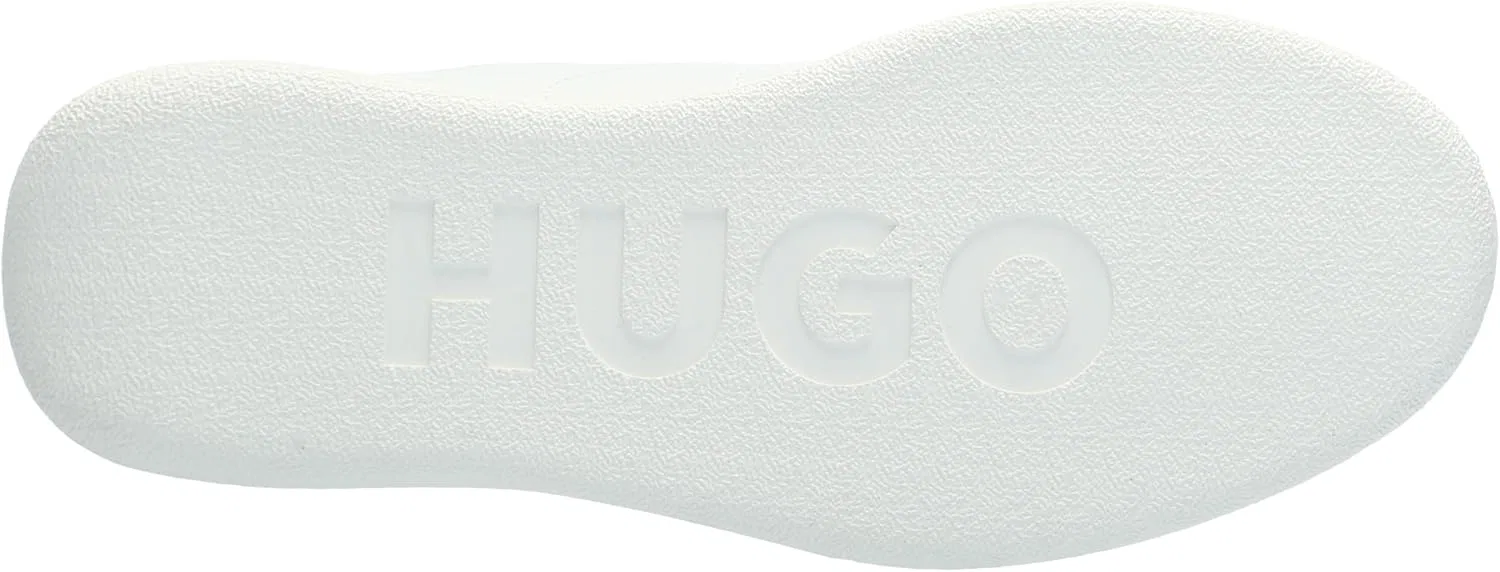 Мужские кожаные кроссовки HUGO Fly с чашеобразной подошвой, Lychee White — фото 4