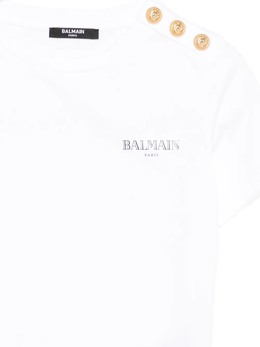 Футболка на пуговицах Balmain Kids, белый — фото 3