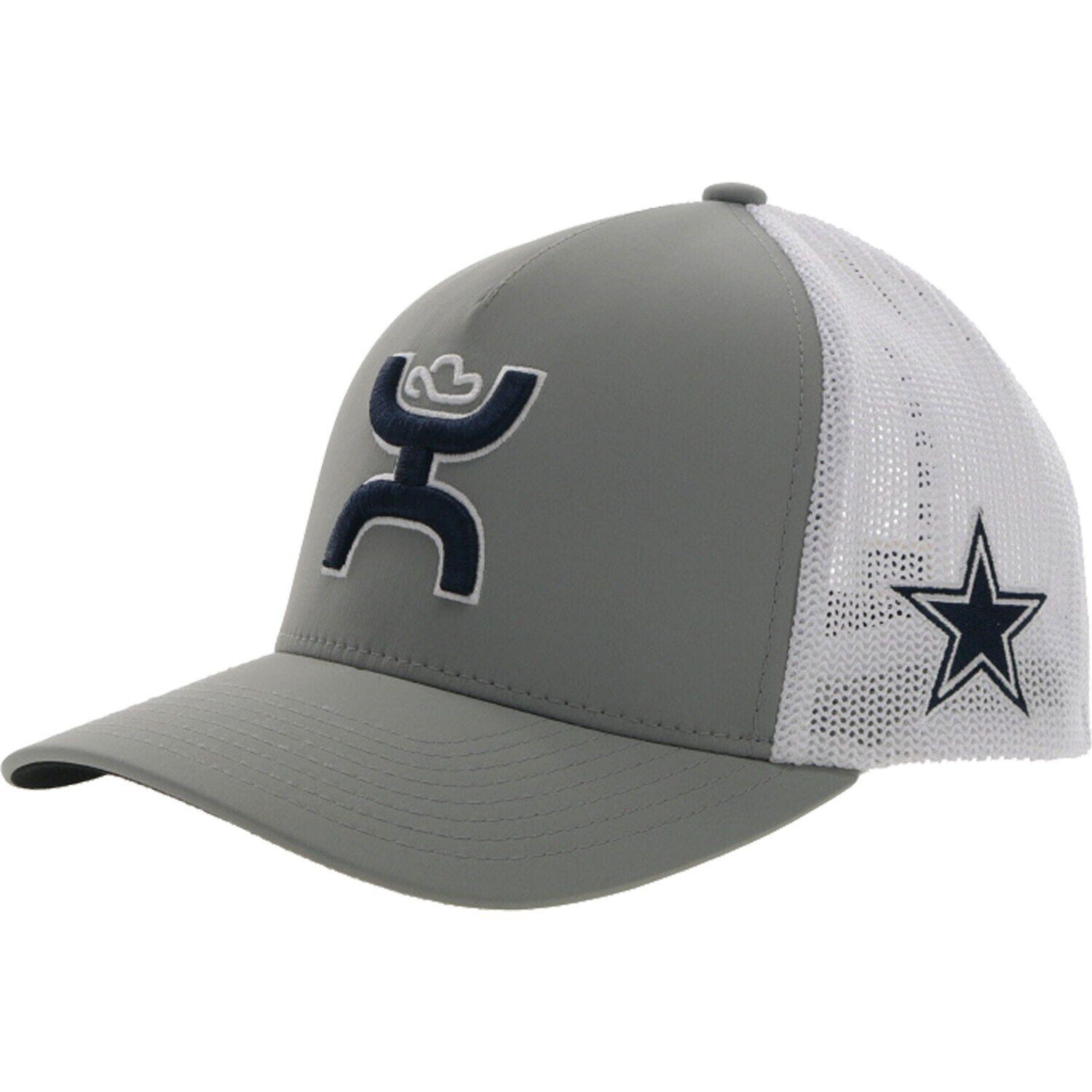 

Мужская шляпа HOOey серо-белая Dallas Cowboys Trucker Flex Hat