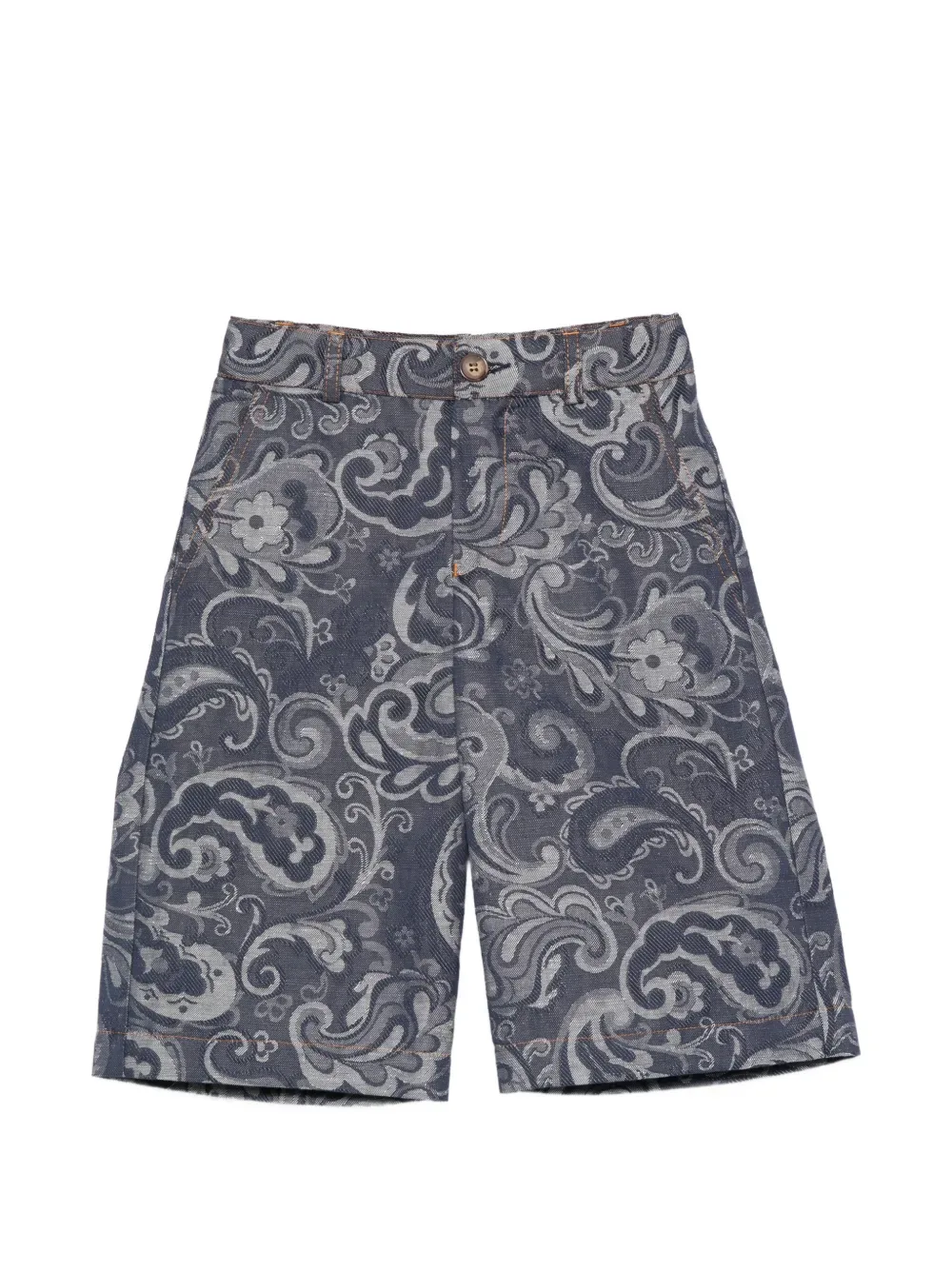 Шорты с принтом "пейсли" ETRO KIDS, синий