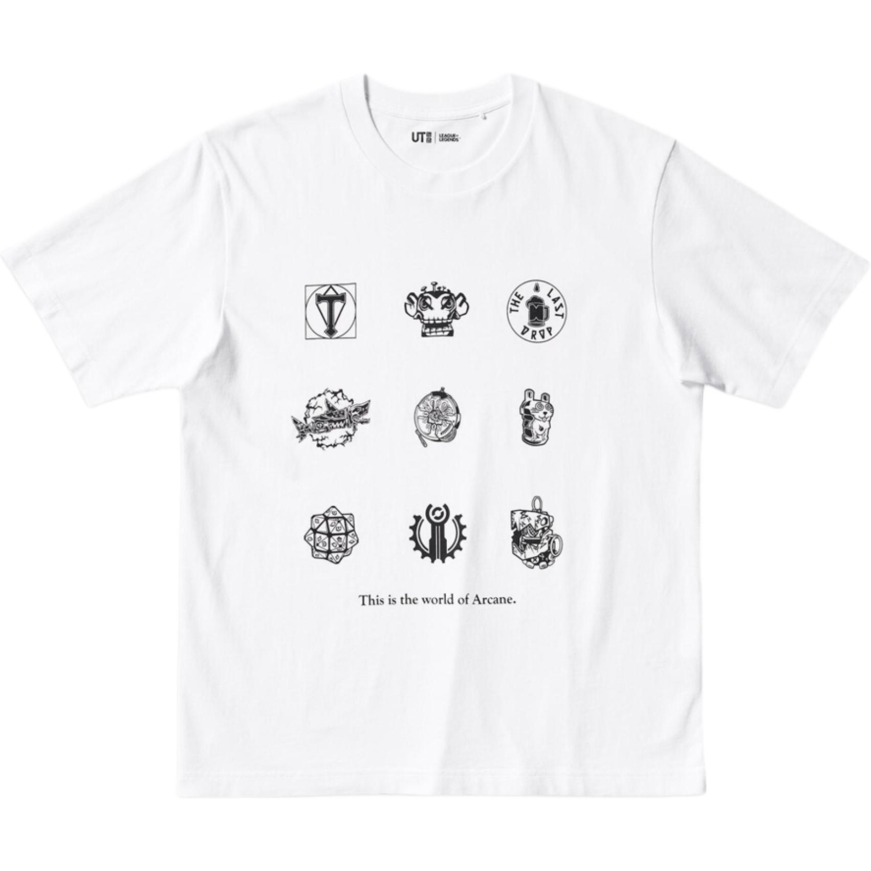 

UNIQLO Футболка Lol X League of Legends Collaboration, белые, унисекс