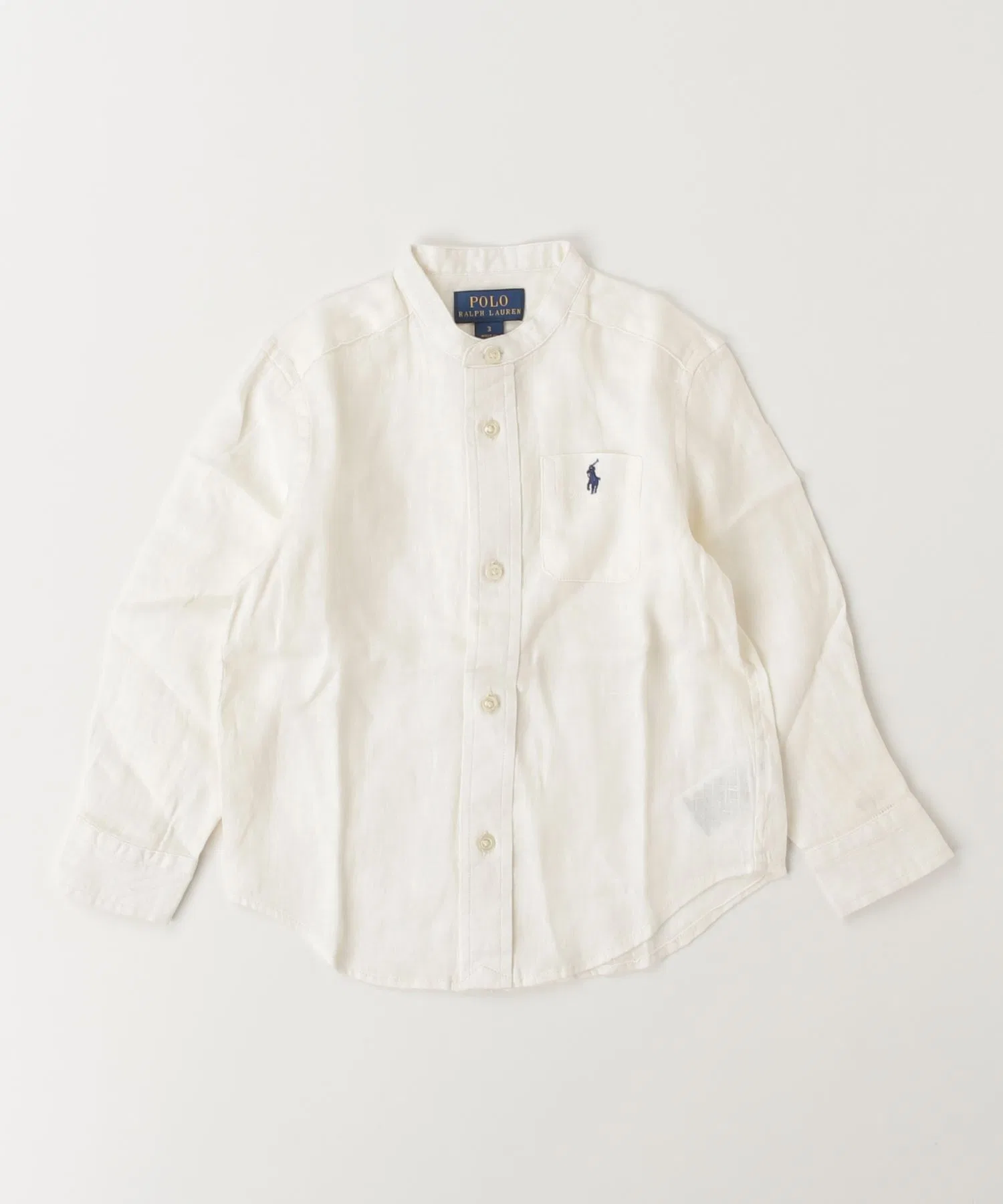 Детская льняная рубашка Polo Ralph Lauren с длинным рукавом — фото 3