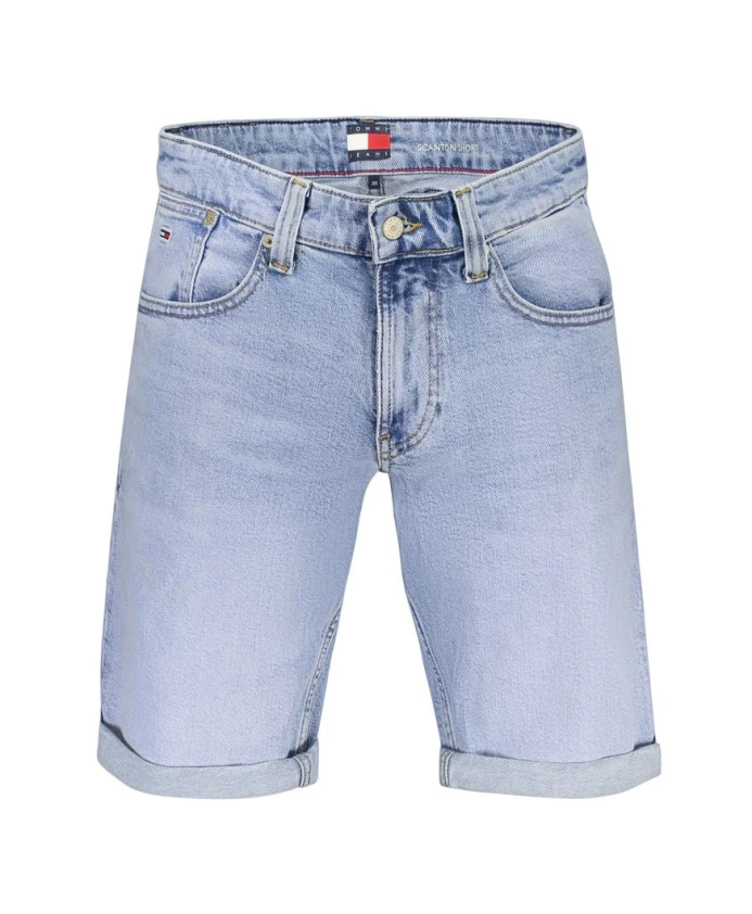 

Синие хлопковые шорты, джинсы, эффект потертости Tommy Hilfiger, синий