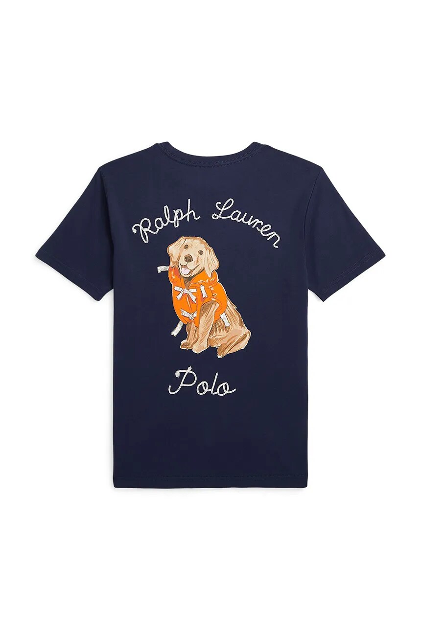 

Футболка из хлопка для детей Polo Ralph Lauren, темно-синий