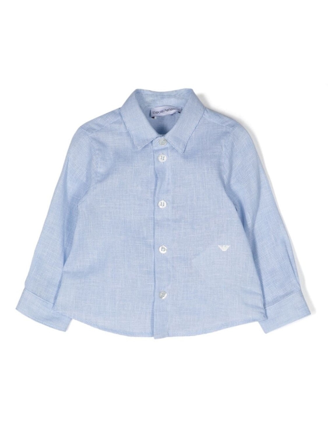 

Рубашка с классическим воротником Emporio Armani Kids, синий