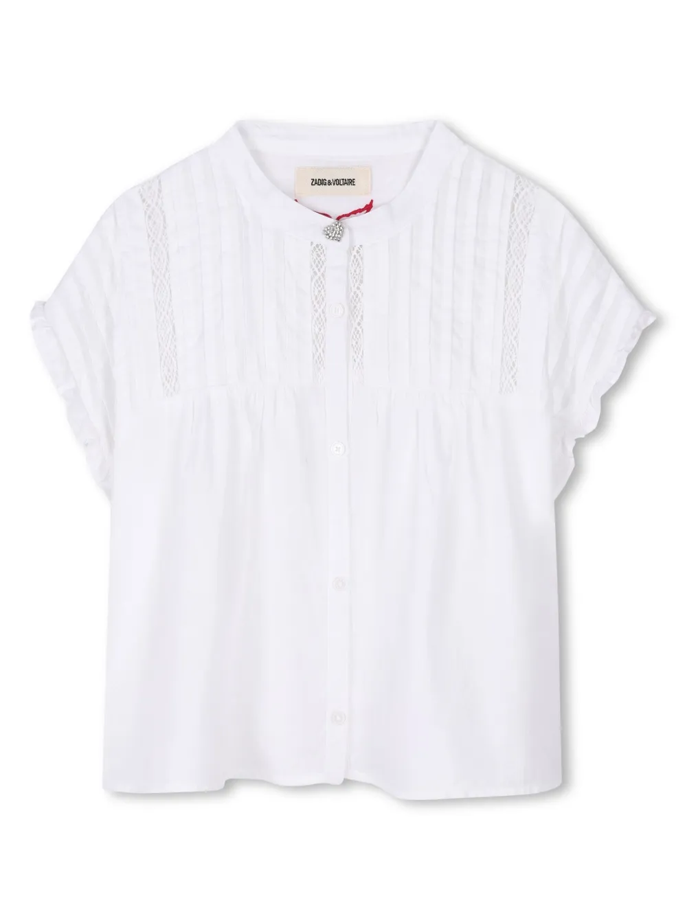 

Блузка со складками Zadig & Voltaire Kids, белый