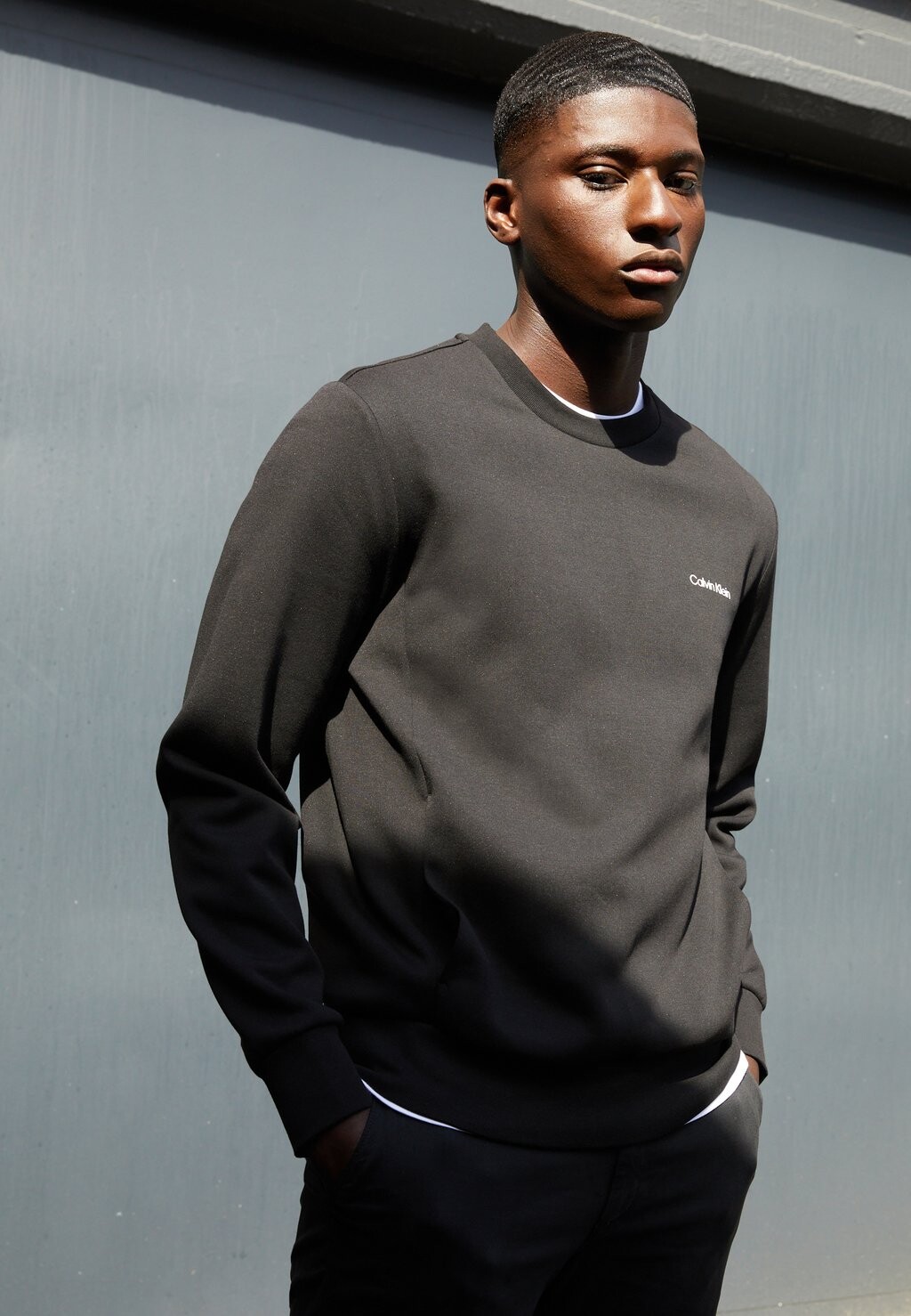 

Топ с длинными рукавами Micro Logo Repreve Calvin Klein, ck черный