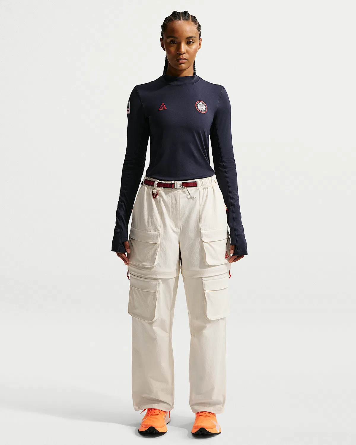 Женский топ Nike ACG x United States Olympic Team Dri-FIT ADV UV, Obsidian/Chile Red — фото 4