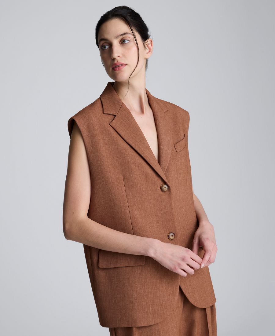 

Женский свободный жилет без рукавов Kenneth Cole, Russet Melange