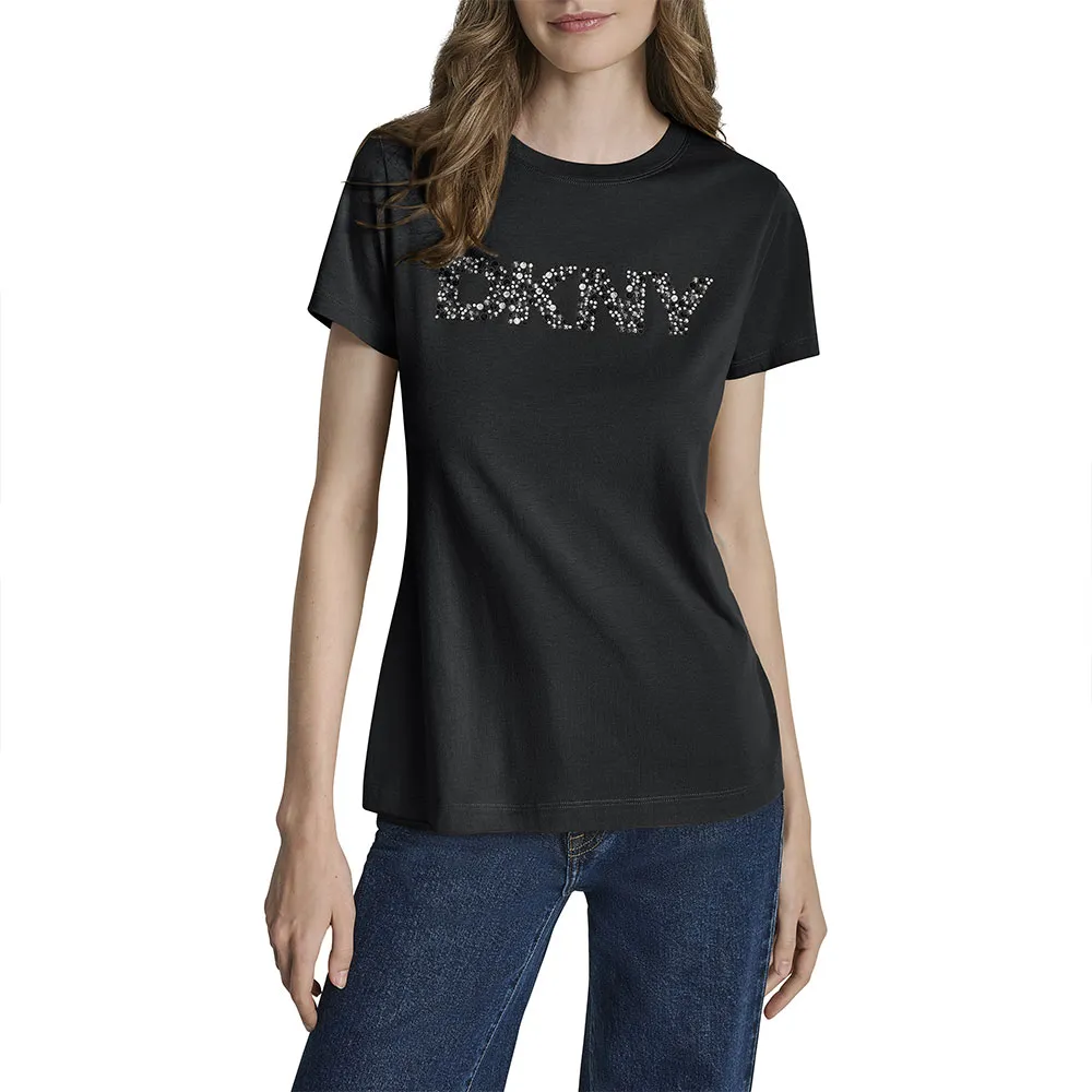 

Футболка DKNY Satin Embroidery Edg, черный
