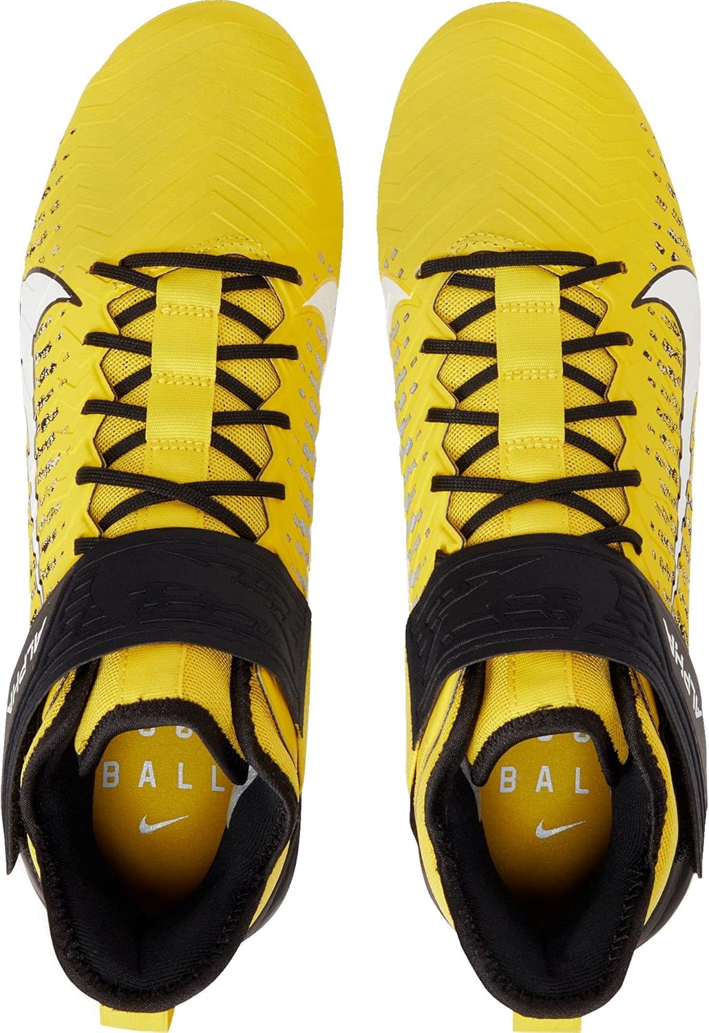 Футбольные бутсы Nike Men's Alpha Menace Pro 2 D - черный/белый, размер 7M US, желтый/белый/черный — фото 3