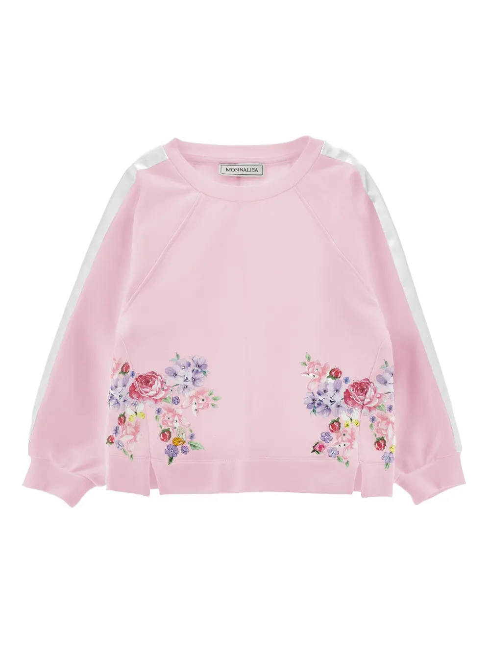 

Толстовка с цветочным принтом Monnalisa, розовый