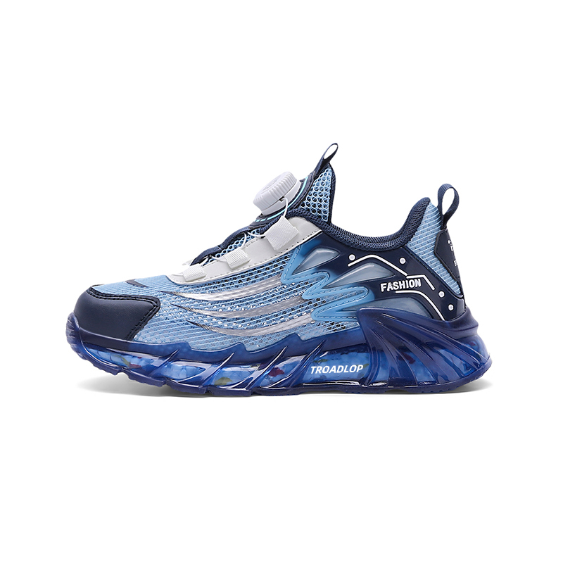 

Нескользящие, противоударные и дышащие низкие детские кроссовки для повседневной носки TROADLOP, синий