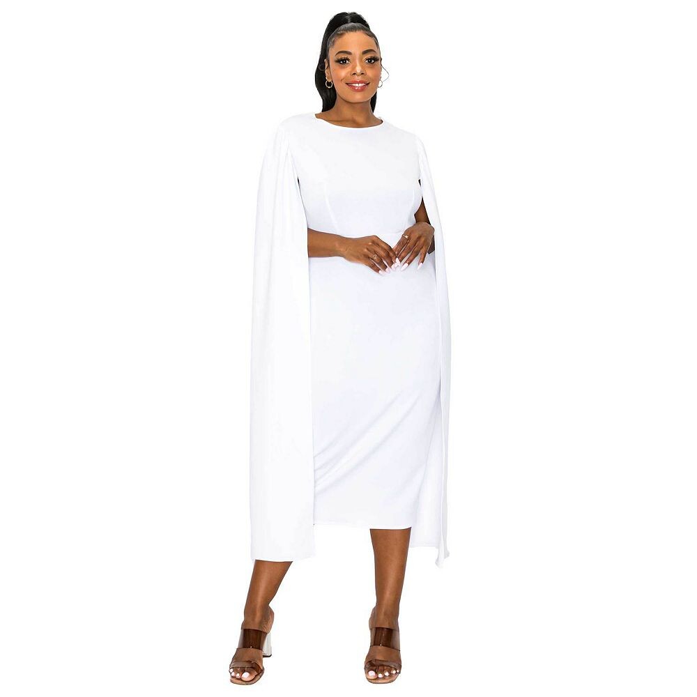 

Платье-кейп Naomi больших размеров L I V D, белый