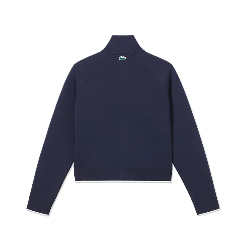 Свитшот LACOSTE Navy Blue, с воротником-стойкой, умеренный — фото 3