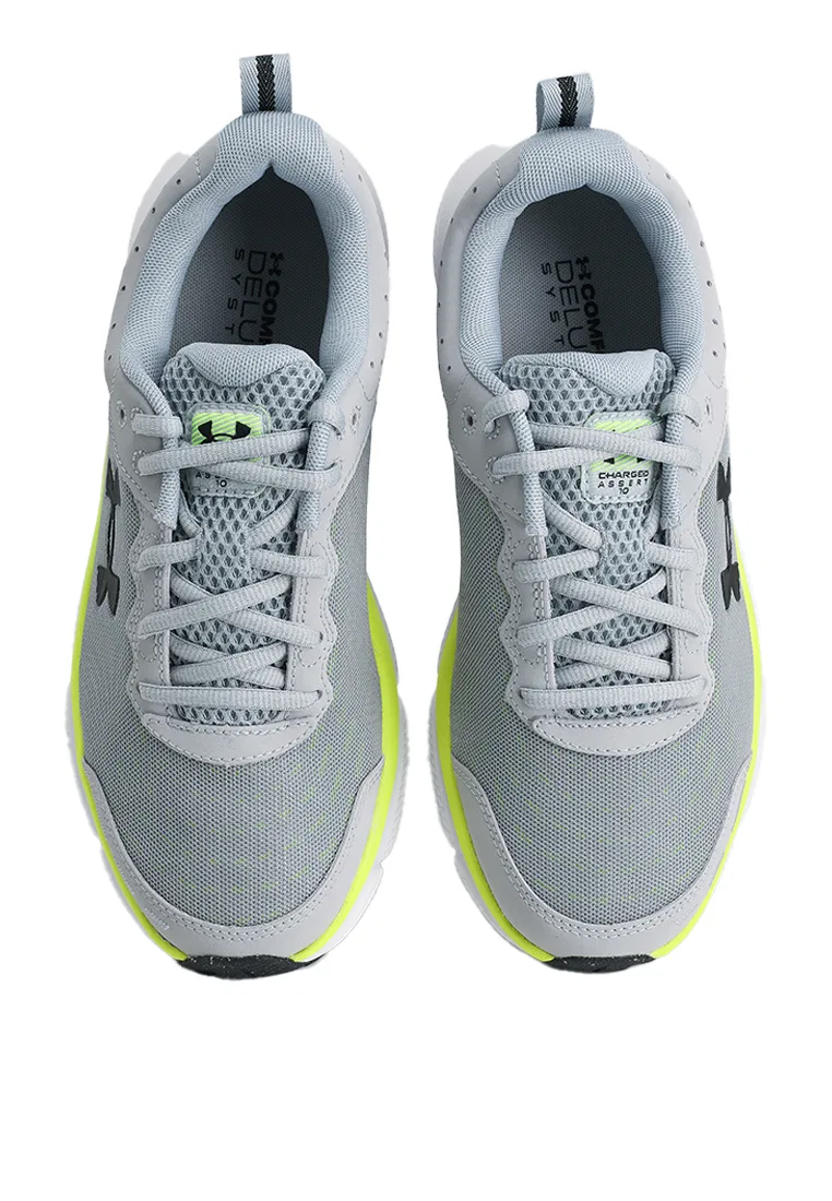 Кроссовки мужские спортивные Charged Assert 10, Under Armour, черный/желтый/серый — фото 4