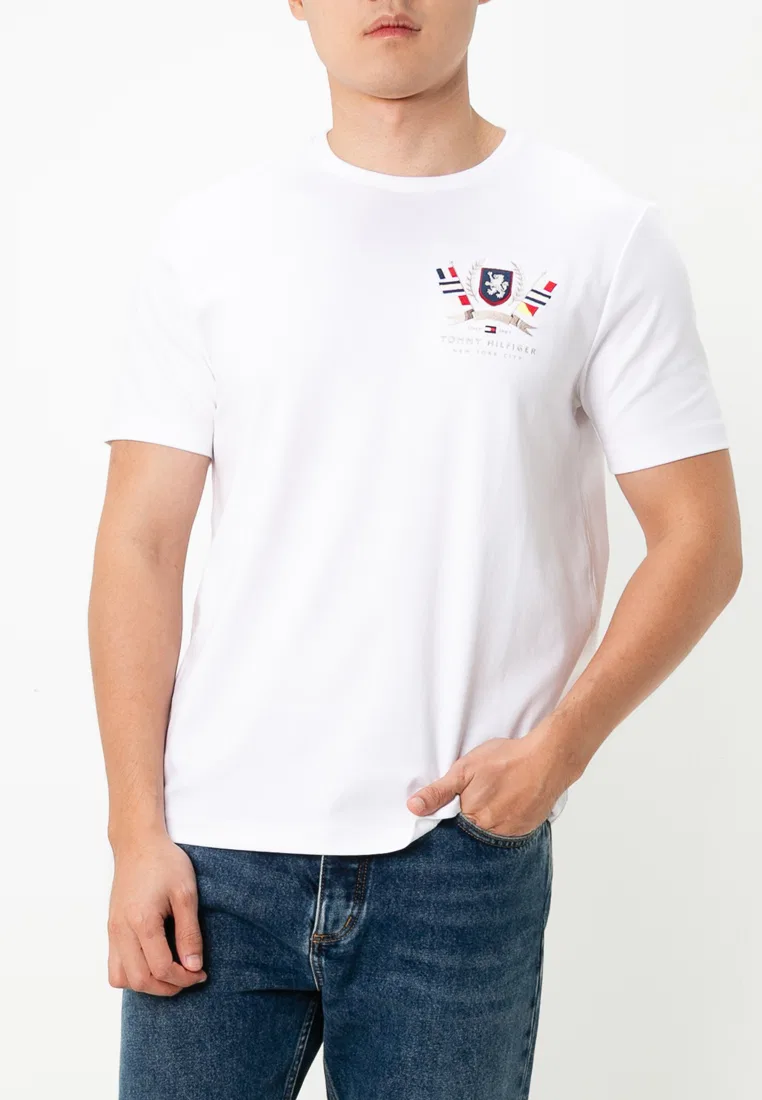 Футболка с коротким рукавом, Interlock, Tommy Hilfiger, белый
