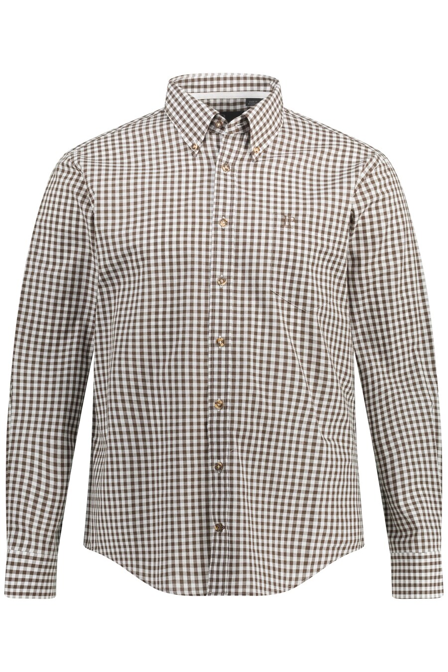 

Рубашка на пуговицах классического кроя JP1880, цвет Beige/Dark brown