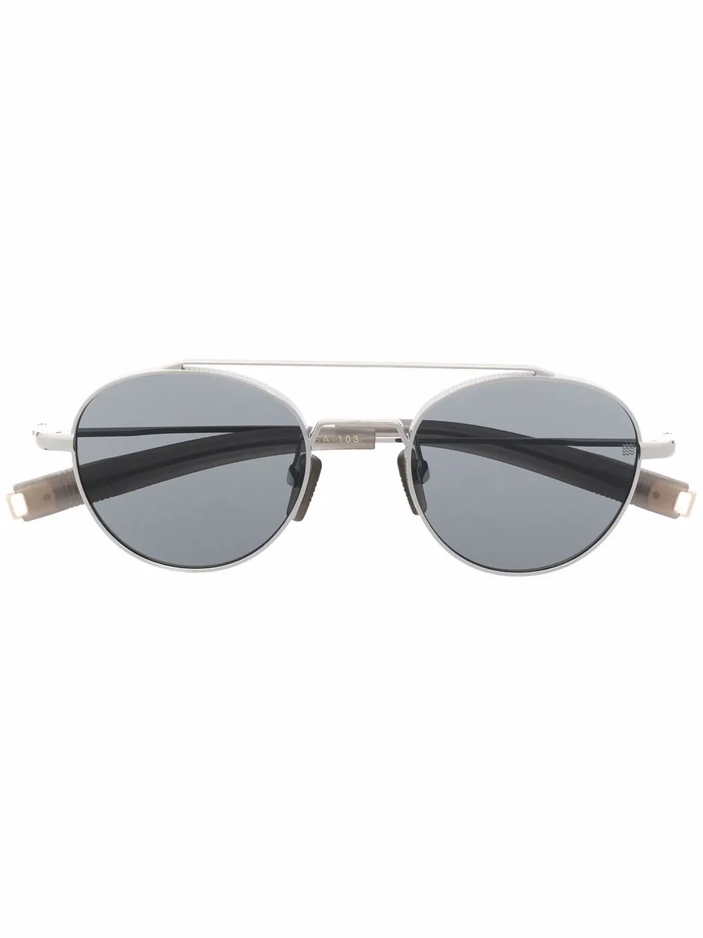 

Солнцезащитные очки в круглой оправе Dita Eyewear, серебяный