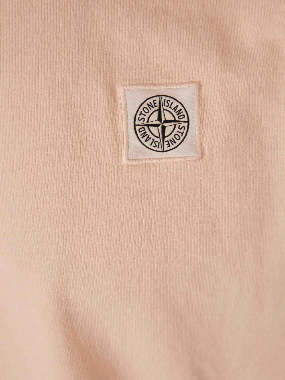 Рифленая футболка с нашивкой-эмблемой Stone Island, бежевый — фото 4