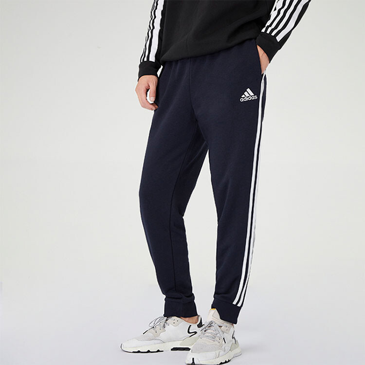 Трикотажные спортивные штаны мужские Синие/Черные Adidas, синий/черный — фото 2