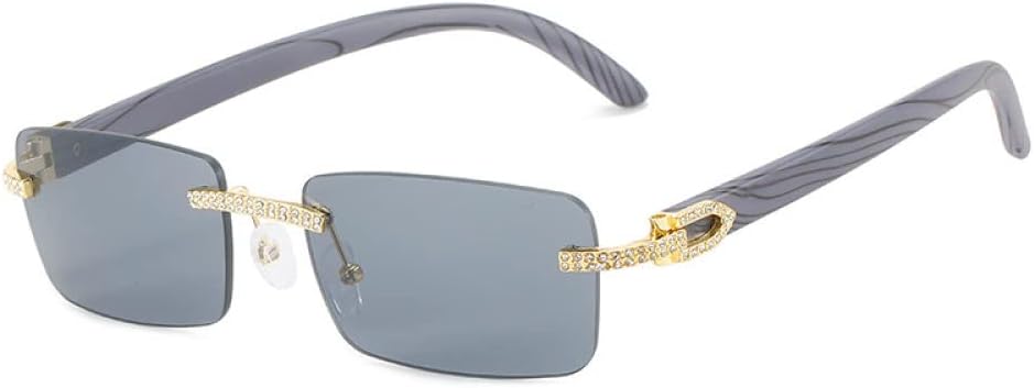 

Винтажные солнцезащитные очки Diamond, без оправы, прямоугольные, с градиентными линзами, в стиле ретро, ​​квадратные, без оправы, защита от ультрафиолета UV400 MTZJH, C01