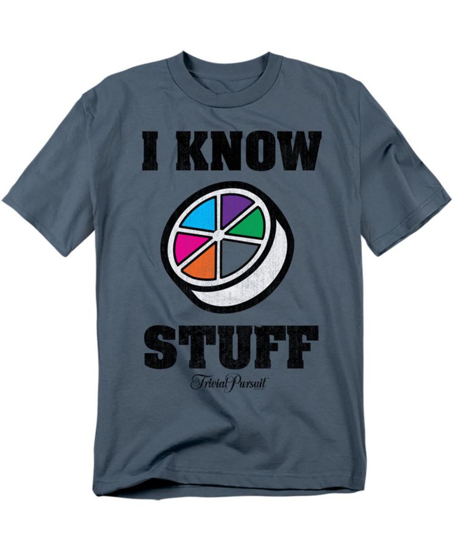 

Мужская футболка Trivial Pursuit "Я знаю все" Hasbro+, Slate