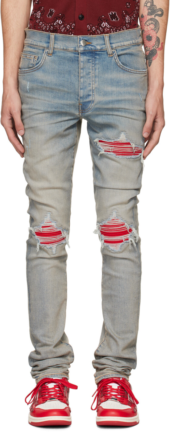 

Синие джинсы MX1 AMIRI, Antique indigo